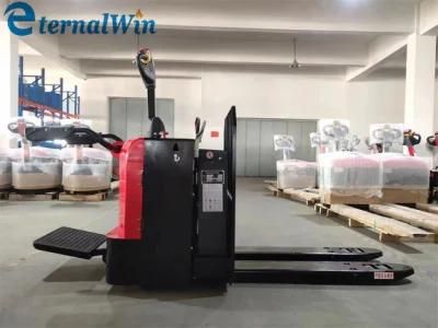 3000kg 24V 210ah Stand on Electric Pallet Truck