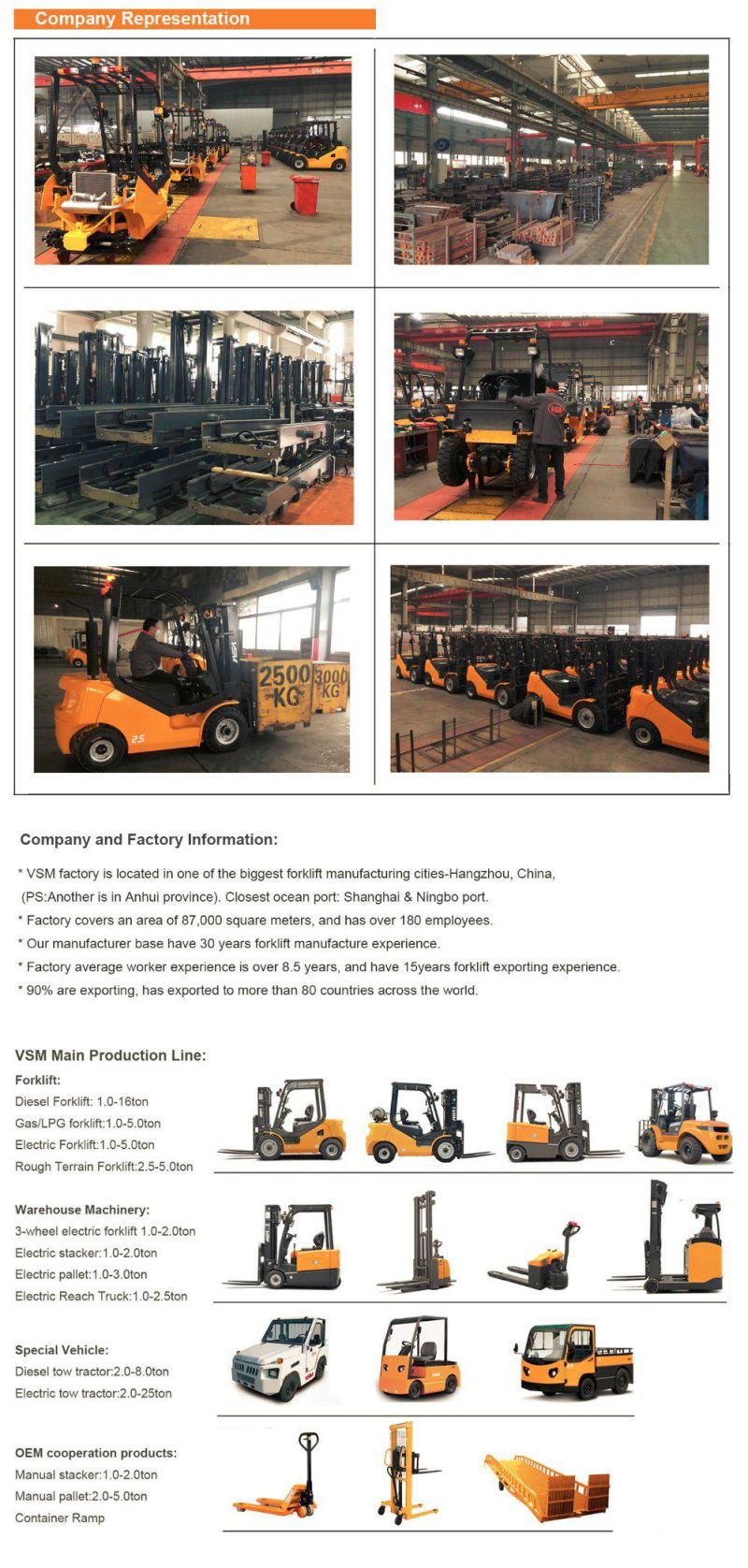 Vsm 3.0ton Gasoline/LPG Forklift with Nissan Engine, 3000kgs Gas/LPG Forklift, Forklift Truck, Cpqy30, Petrol/LPG Forklift