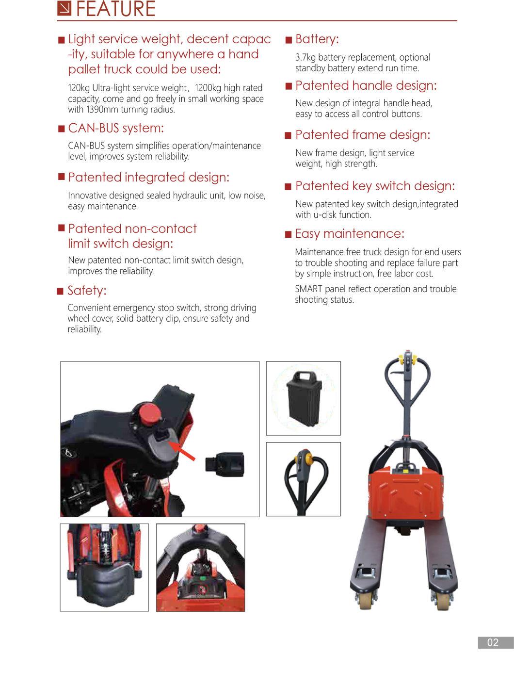 Walkie 1.5t 1500kg Scale Semi-Electric Pallet Truck / Jack Pallet Truck Price