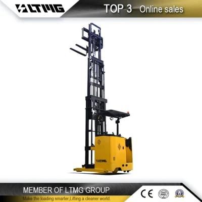 Ltmg Stand on Reach Forklift 1 Ton 1.5 Ton 2 Ton 3-Ways 4 Directions Electric Reach Truck with CE ISO