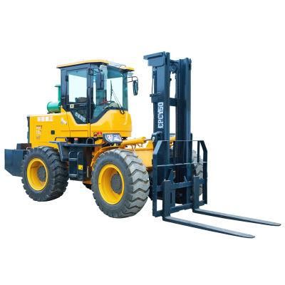 New 2022 Huaya China All Terrain Rough Outdoor 4WD Forklift in FT4*4f