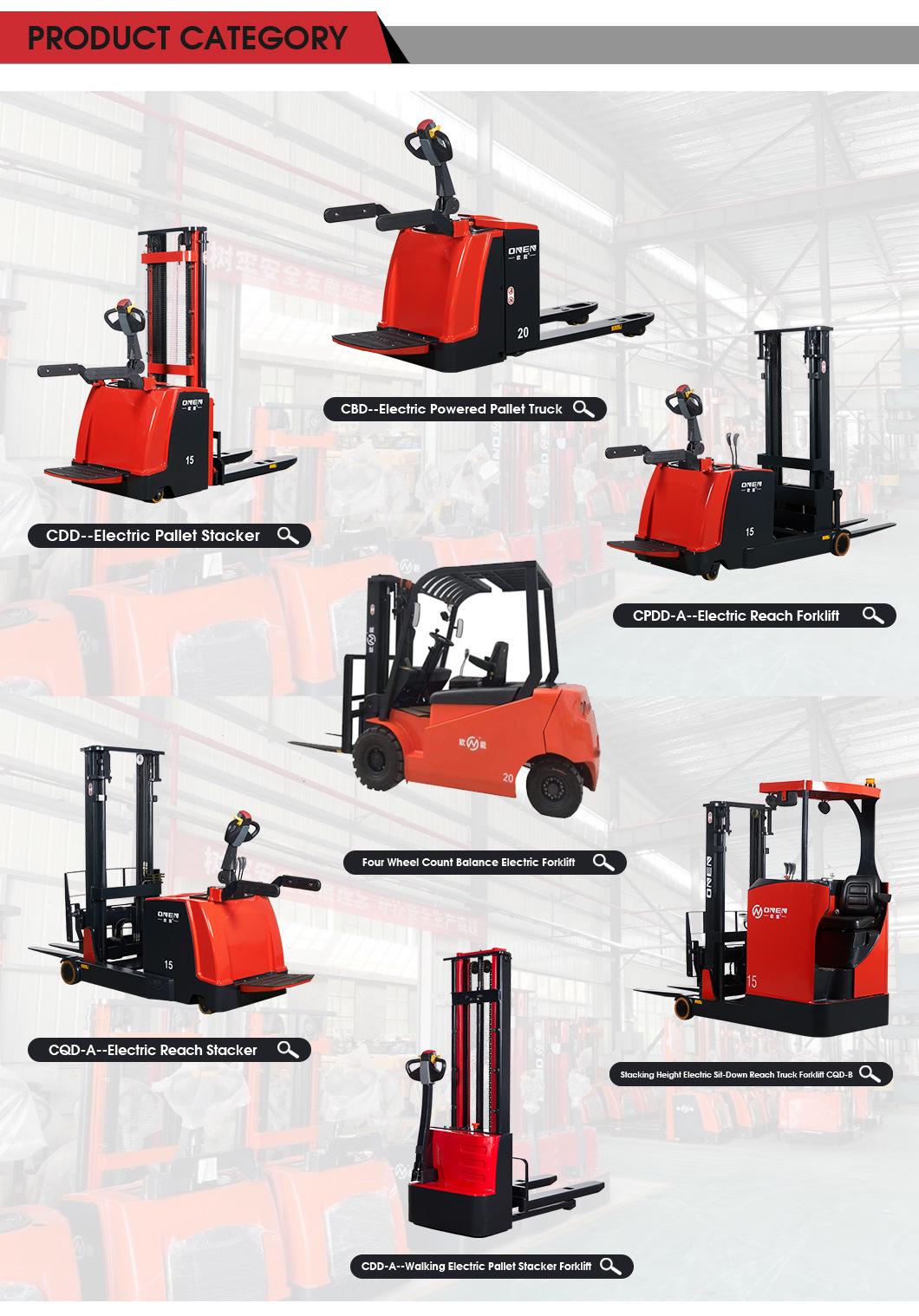 ISO9001 Electric Pallet Truck with 2/2.5/3 Ton Load Capacity