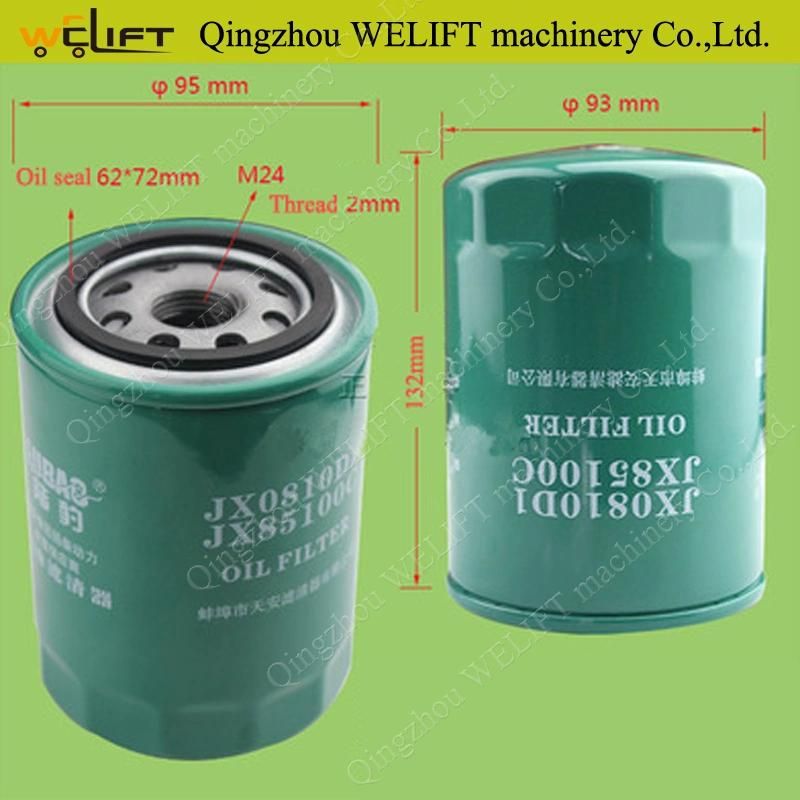 Forklift Spare Part Engine Oil Filter Jx85100c-Tx, 490b-Jx85100c-Tx