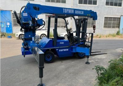 New Portable 4 Ton Hydraulic Forklift Boom Lift Crane