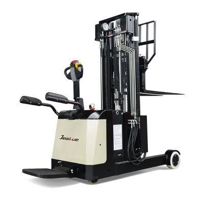 Electric Reach Stacker Forklift Jeakue Brand 1200kg 3000mm 8m Triplex Mast with EPS Power Stacker for Warehouse