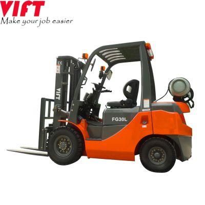 Vift Brand 3 Ton 3.5 Ton Gasoline and Lp Gas Forklift Propane Power with Nissan K25 Engine EPA for USA in Option