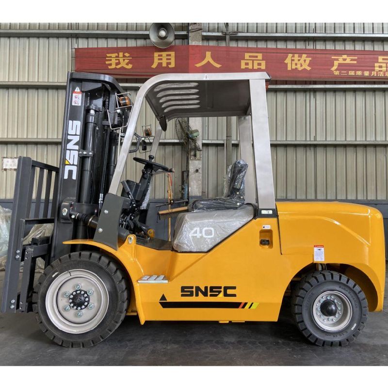 Montacargas 4 Ton Diesel Empilhadeira Forklift with Bale Clamp Attachment
