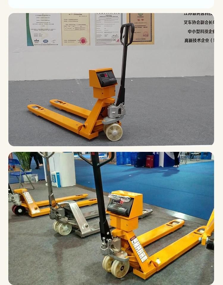 3 Ton Manual Hydraulic Pallet Truck Jack Easy Operate 2t Hand Pallet Truck Manufacturer with Scale