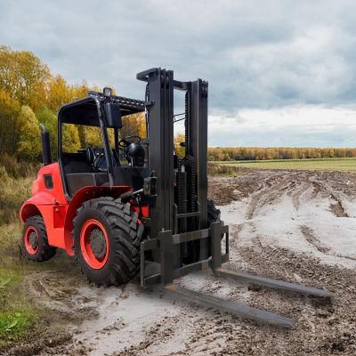 China 4WD 4X4 off Road Rough All Terrain Forklift Truck for Sale