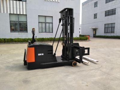 China Gp Brand 1t 3-Way Electric Stacker Fork Lifting Height 3m 3.5m 4m 4.5m 5m 5.5m 6m Made in China