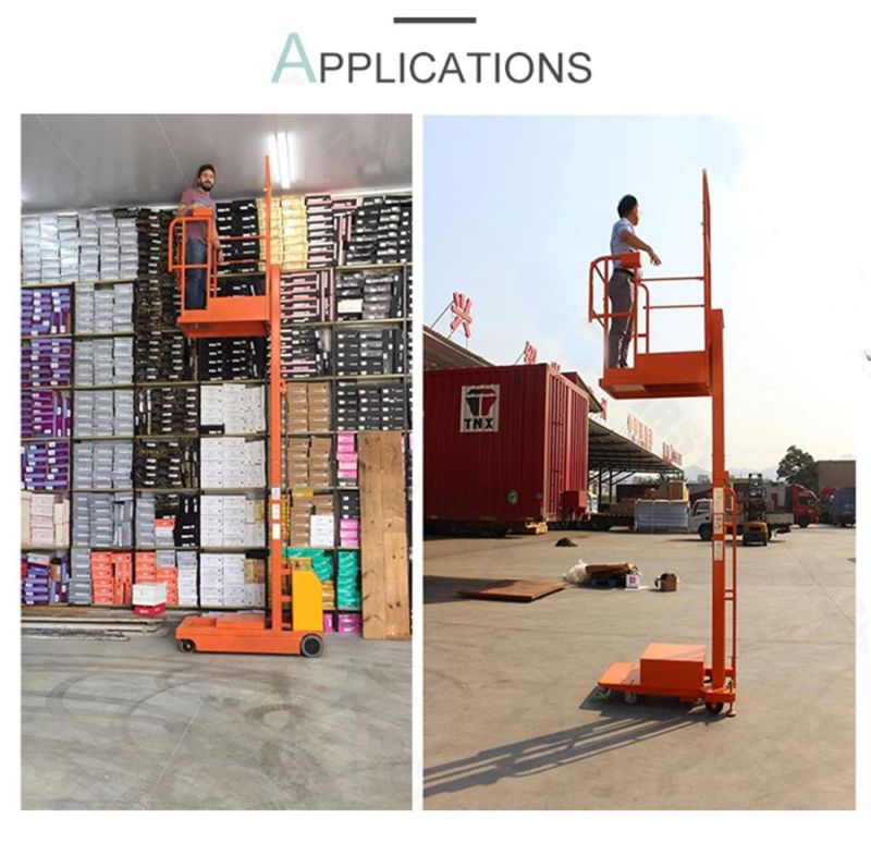 High-Throughput 24 Volt Applications 300kg Full Electric Aerial Lift Table 4m Order Picker