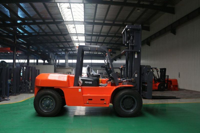 10ton 12ton Heavy Diesel Forklift Fd100 with Cabin and Fork Positioner