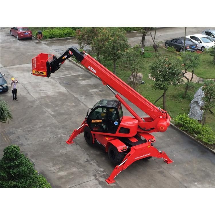 Socma 4 Ton Rough Terrain Telehandler Hntr4015 with 360 Dergree Rotation and Imported Engine