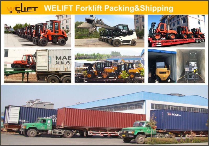 Welift 3.5ton 4ton 5ton 6.5m 7m 4X4 Diesel Telescopic Forklift Trucks All Terrain Wheel Loader