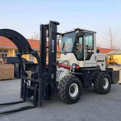 Elite Rough Terrain 3 Ton Diesel Forklift Truck Price Forklift with Barrel Clamp