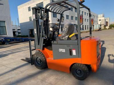 China Gp Brand 2.5ton Four-Wheel Balance Weight Type DC Power 48V 630ah Electric Forklift Truck (CPD25)