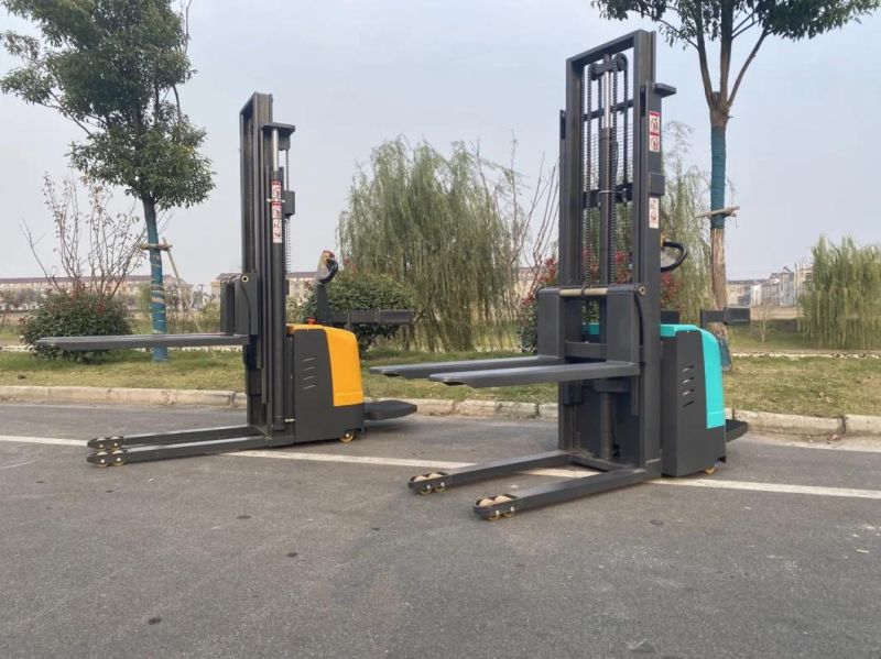 Smart Warehouse Electric Pallet Stacker 1ton 1.2ton 1.5ton 2ton Loading Capacity Standing Pallet Stacker with Lifting Height 3000mm