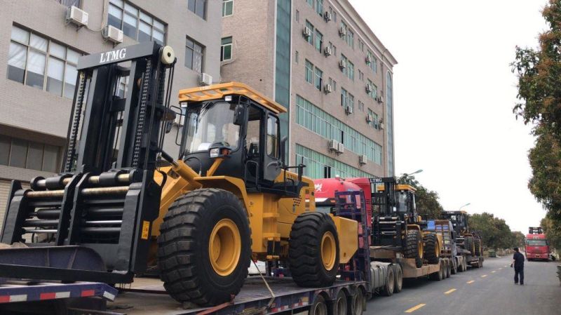 Ltmg 20 Ton Super Rough Terrain Forklift with Close Cab and Heater