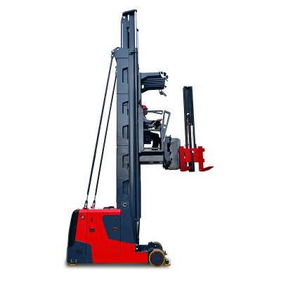 Man up 1600kg Vna 3 Way Electric Stacker with Max 9.5m Lifting Height