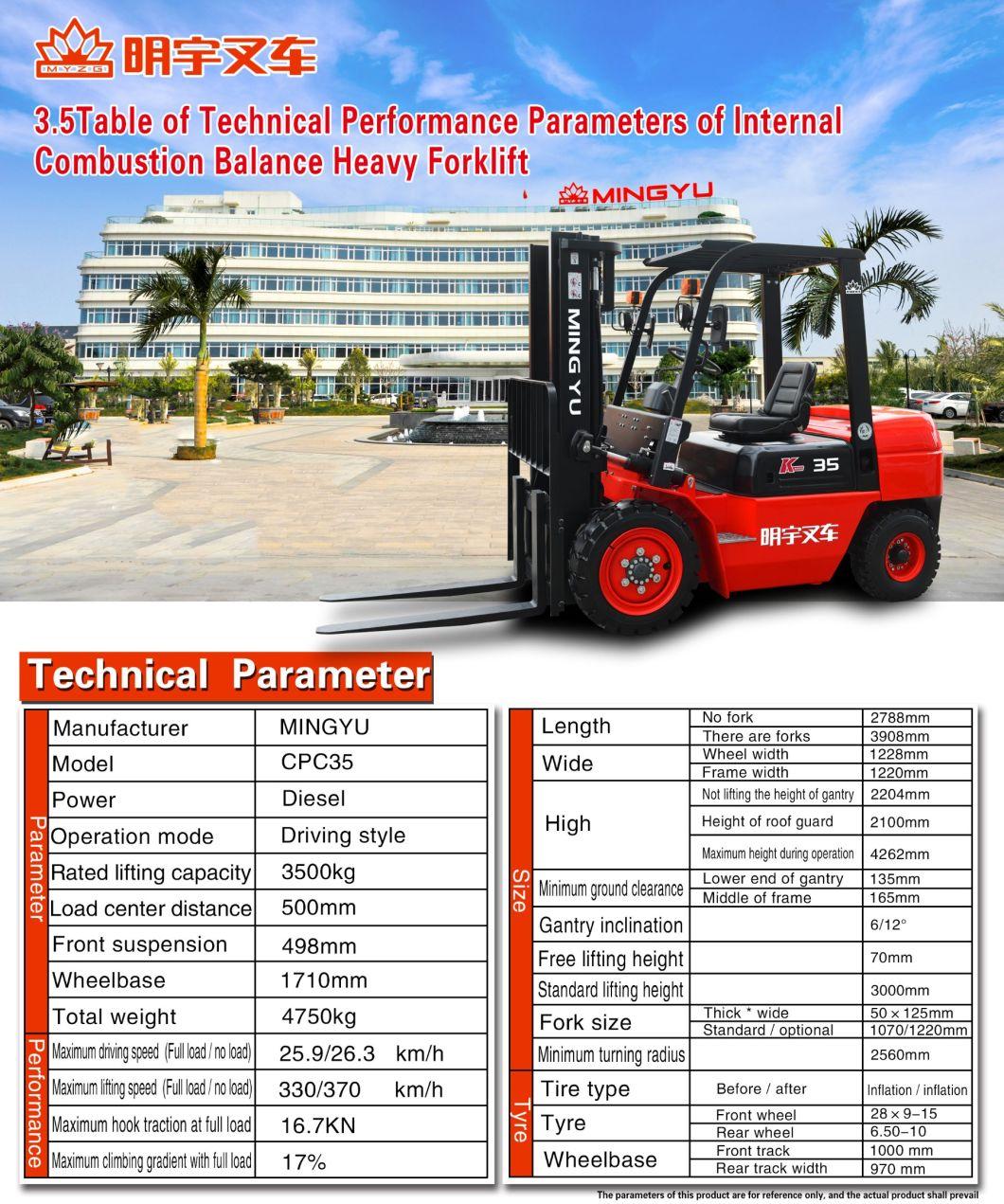 3.5 Tons Diesel Forklift for Sale
