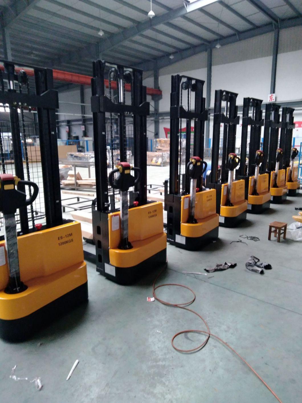 1500kg 3500mm Electric Stacker Small Electric Forklift in Warehouse