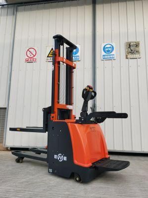 Adjustable 2000 mm Height Pallet Electric Double Pallets Handling Stacker