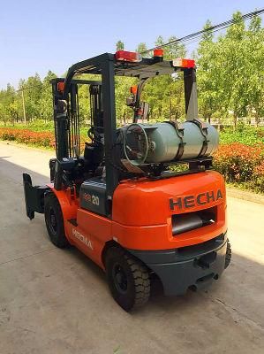 Hecha Forklift 2 Ton Gasoline/LPG Forklift Japanese Engine on Sale