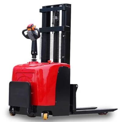 Factory Supply 2 Tons 3/3.3/4/4.2/4.5/4.7/5 Meters Full Electric Stacker Stand on Driving