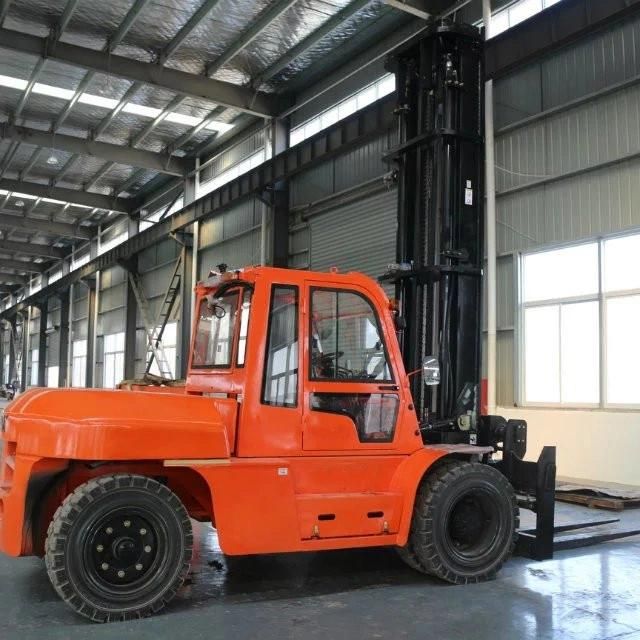 10ton Diesel Powered Forklift Truck Forklift with Good Performance and Low Forklift Price