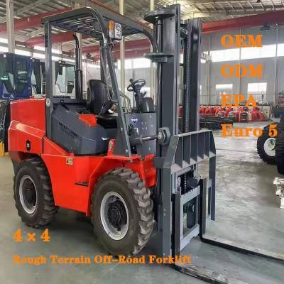 3.5ton-6 Ton Rough Terrain off Road Outdoor 4X4 4WD 4 Wheel Drives Forklift