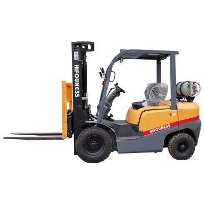 3.5 Ton Forklift 3 Stage 6m Mast Lifting Height Nissan Engine Gasoline/LPG Forklift