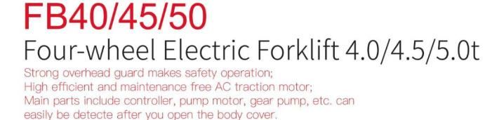 4.5t Four Wheels Electric Forklift Truck