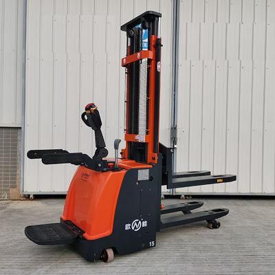 Jiangmen AC Motor Fork Lift Truck Stand on Driving Forklift