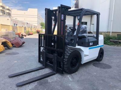 White Color Tcm 5 Ton Diesel Forklift Prices Made in China Factory