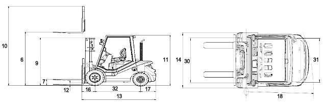 4.0t Diesel Forklift with Original Japanese Engine