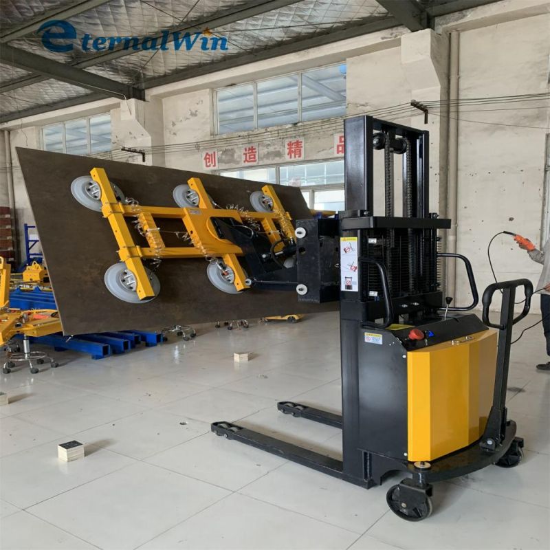 Lifting Semi Electric Pallet Stacker Walking Type Electric Stacking Suction Cup Truck Forklift