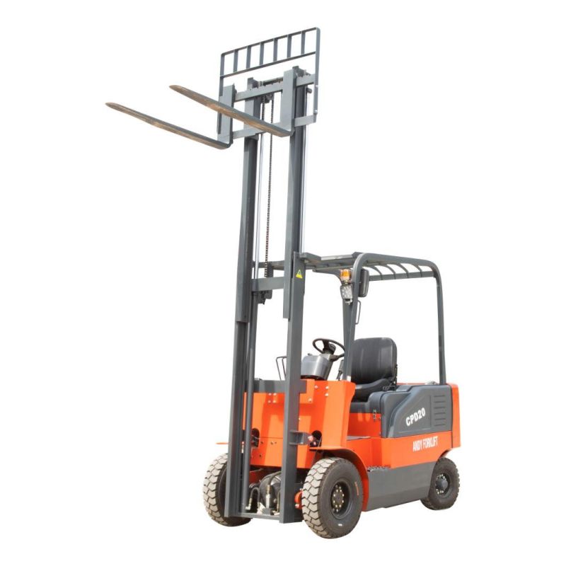 2.0ton 2000kg Lifting Height 3000mm Four Wheel Counter Balanced Mini Electric Forklift Truck