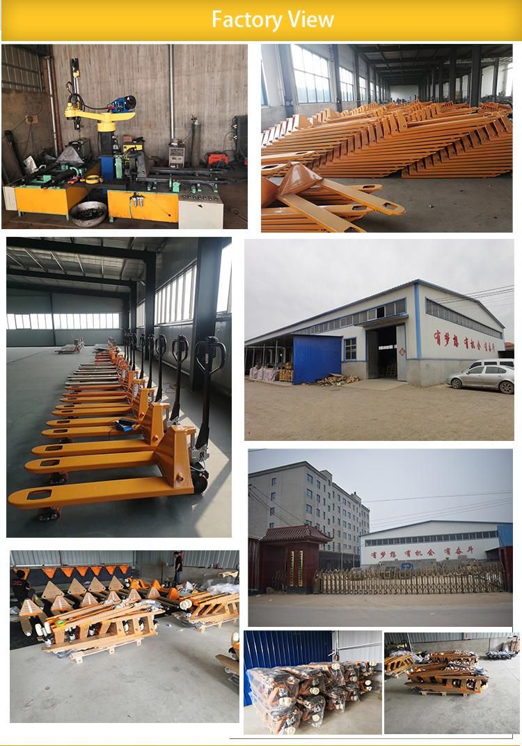 China Factory Supply 2.5 Ton Pallet Equipment Hydraulic Hand Forklift