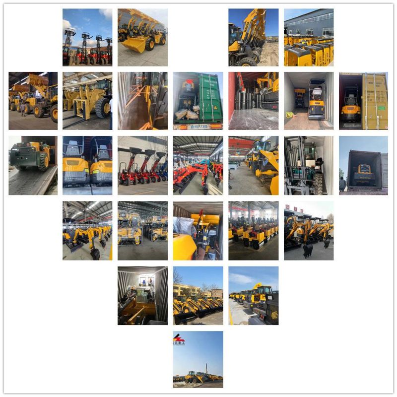 China Factory Wholesale 0.6/0.8/1/1.2/1.5/2/3 Ton Small Wheel Loader 4WD off-Road Forklift Fork Fork Construction Site/Farm/Garden CE Certification
