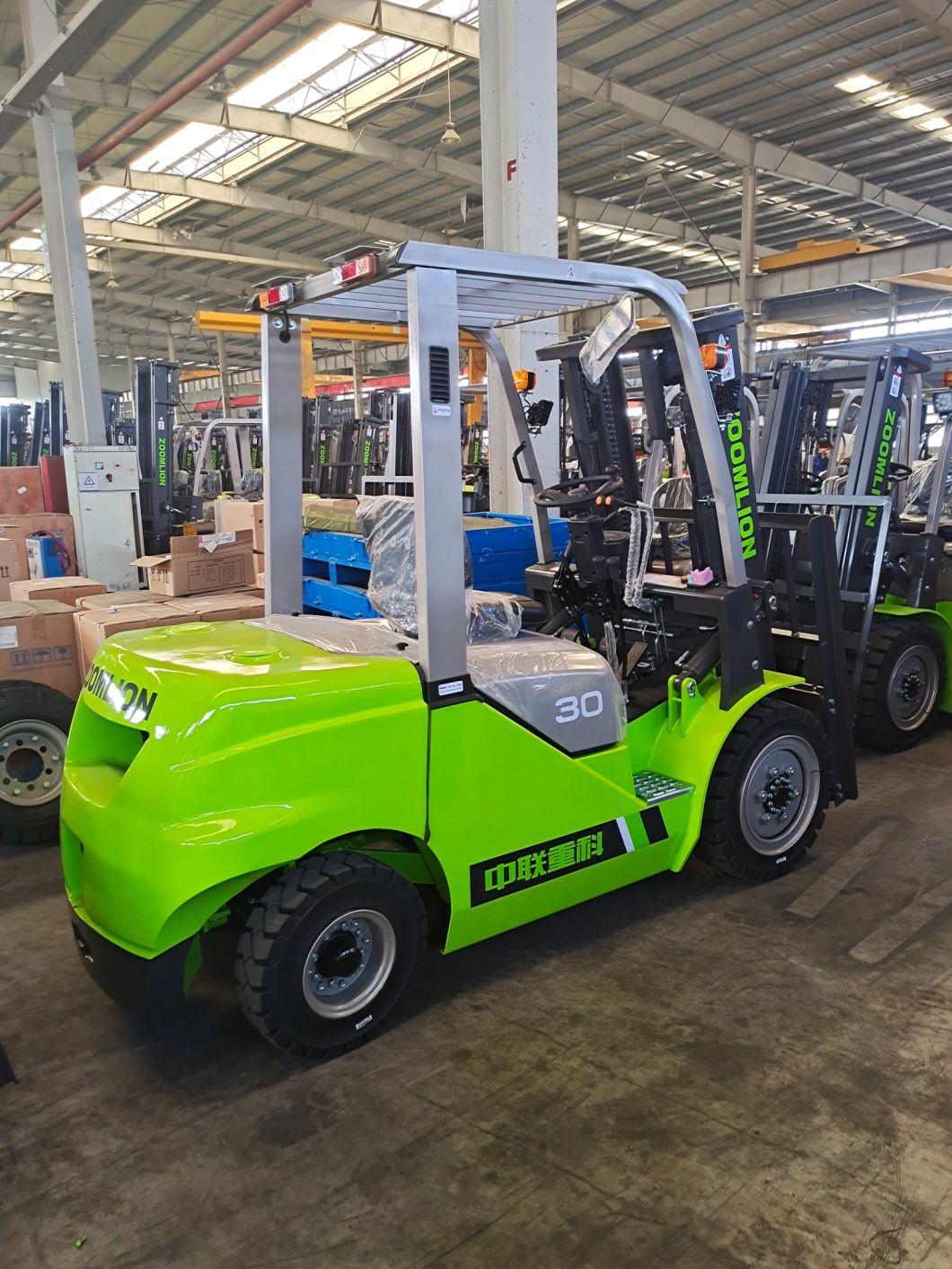 Low Price High Quality Zoomlion 3 Ton Forklift Diesel Electric Engine with Solid Tire Fd30z