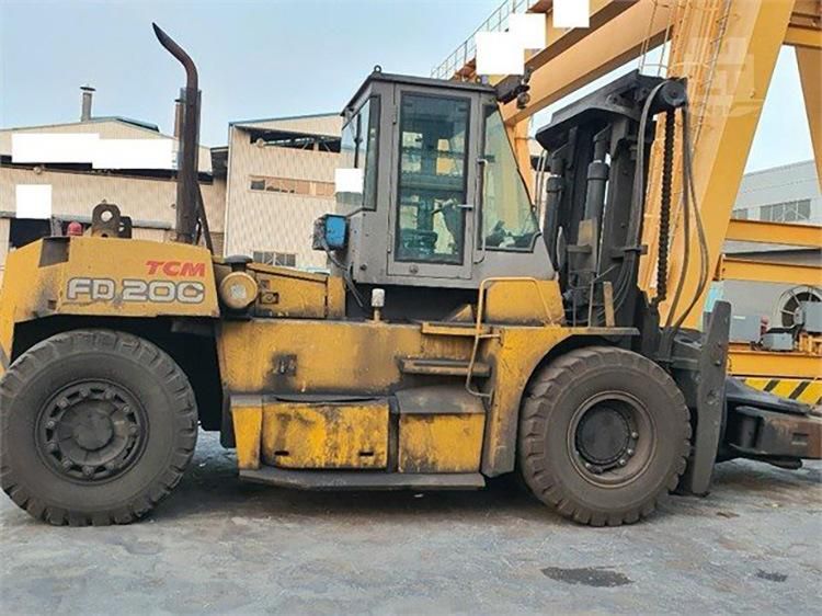 Used Japanese Tcm Fd20c Ton Forklift Good Performance Japanese Isuzu Engine Diesel Second Hand Forklift on Sale