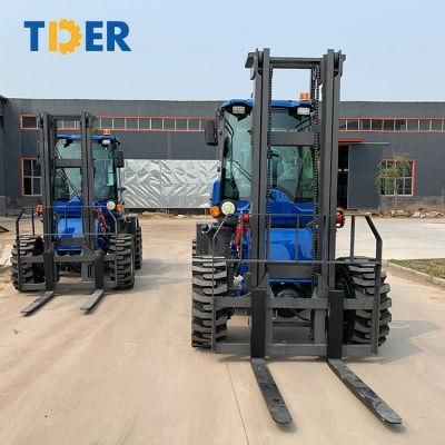 Powered Pallet Truck Diesel Engine Tder All Terrain Forklifts Forklift