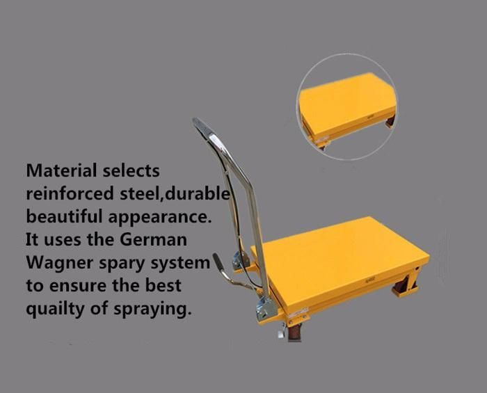 Table Lifter Manual Hydraulic Scissor Lift Table Small Trolley Lfter Aluminium Lift Table