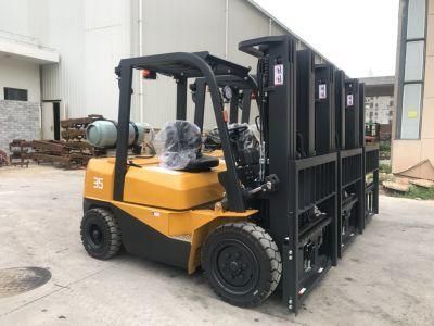 3500 Kg Material Handling LPG/Gas/Gasoline/Petrol Forklift Truck