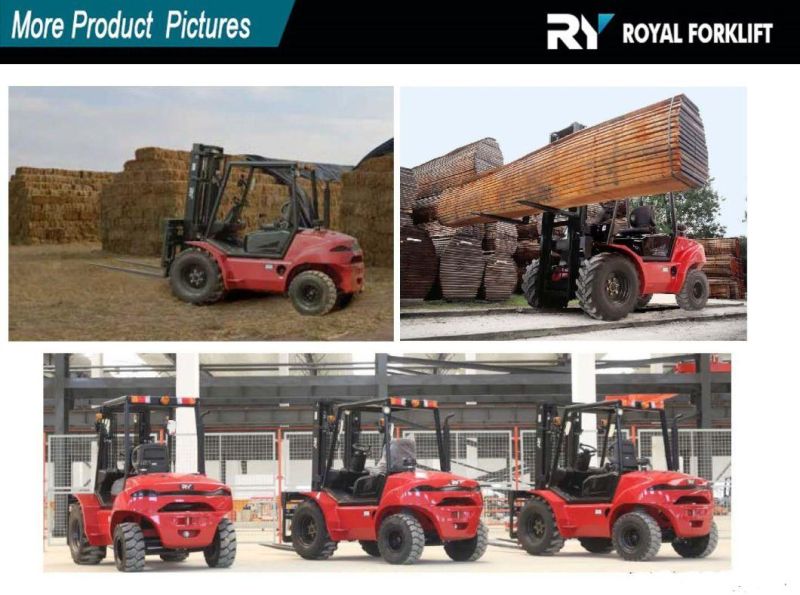 Rough Terrain Diesel Forklift Truck, 4WD with Capacity 2500kg