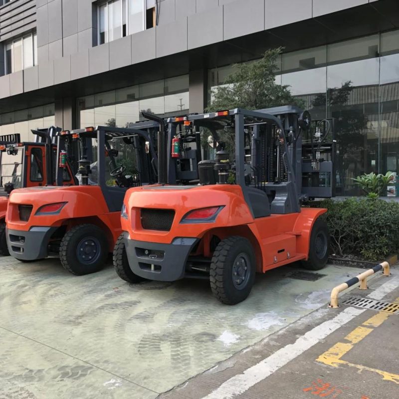 Factory Price New Hydraulic Diesel Forklift Truck 5 Ton 6 Ton 7 Ton Forklifts with Japanese Engine, Side Shift and CE