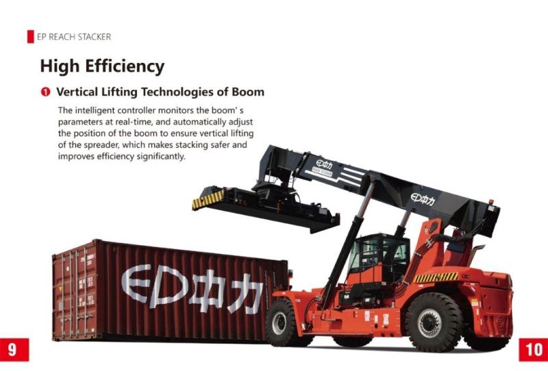 Ep Diesel Power Reach Stacker 45t Container Forklift with Power Engine