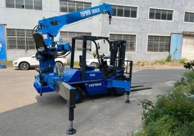 China Mini 2.5ton Hydraulic Knuckle Boom Forklift Attachment Jib Crane