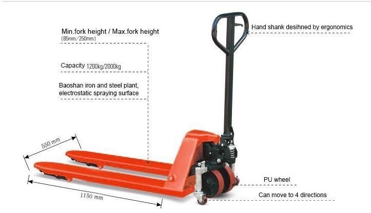 3000kg Hand Pallet Scale Pallet Truck for Small Goods CE, ISO9001