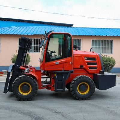 China Manufacturer 3ton 4ton 5ton 6ton off Road All Rough Terrain Diesel Forklift Price for Sale
